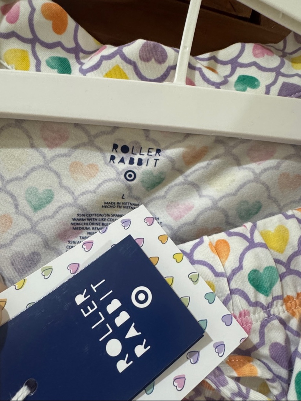 New with tags SET Roller Rabbit x Target Geo Heart Short Pajama size Large - Picture 6 of 6